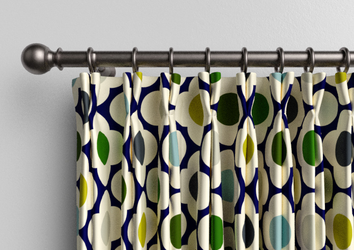 Orla Kiely Spot Flower, Blue Multi - Made to Measure Curtains - Image 10